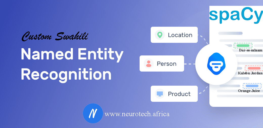 Custom Swahili named entity recognition using spacy