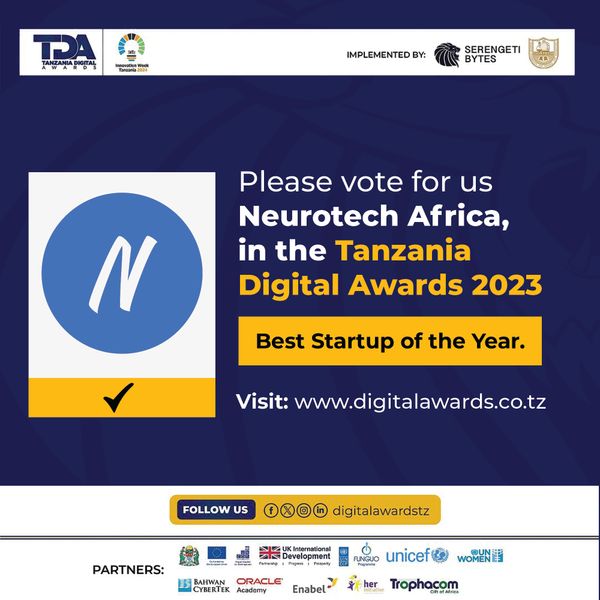 Neurotech Africa is Nominated for the Digital Awards 2023, Best Startup of the Year.